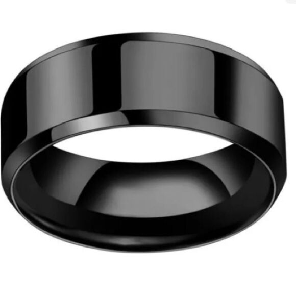 ☀️3/$12☀️ Black Stainless Steel Men’s Ring Size 11 - Picture 4 of 7